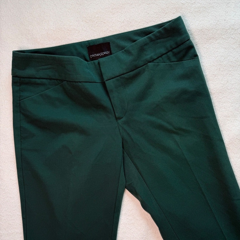 Cynthia Rowley Forest Green Clean Look Dress Pants Trousers Womens Size 2